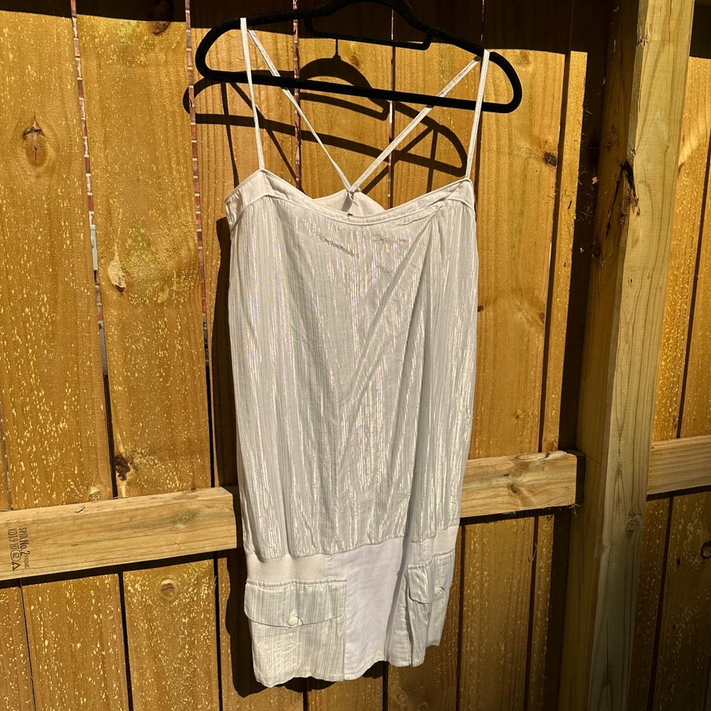 Diesel white sleeve less dress. Size M